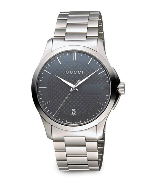 gucci watch mens stainless steel 2001|stainless steel gucci watch men.